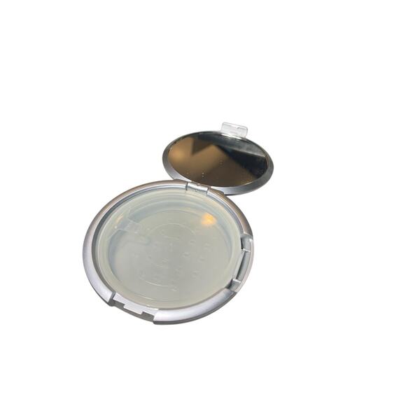 I.d. Bare Escentuals Compact Mirror Refillable Make Up Case Missing Brush Zip Ba - Picture 3 of 4